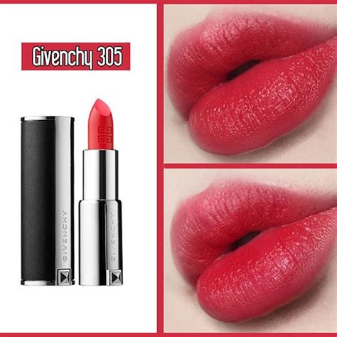 son givenchy le rouge màu 305|Review son Givenchy 305 Le Rouge Đỏ San Hô .